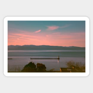 Burlington Breakwater Light Vermont Sticker